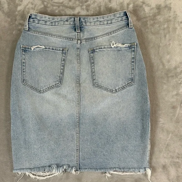 Abercrombie & fitch distressed denim pencil skirt - Picture 7 of 9